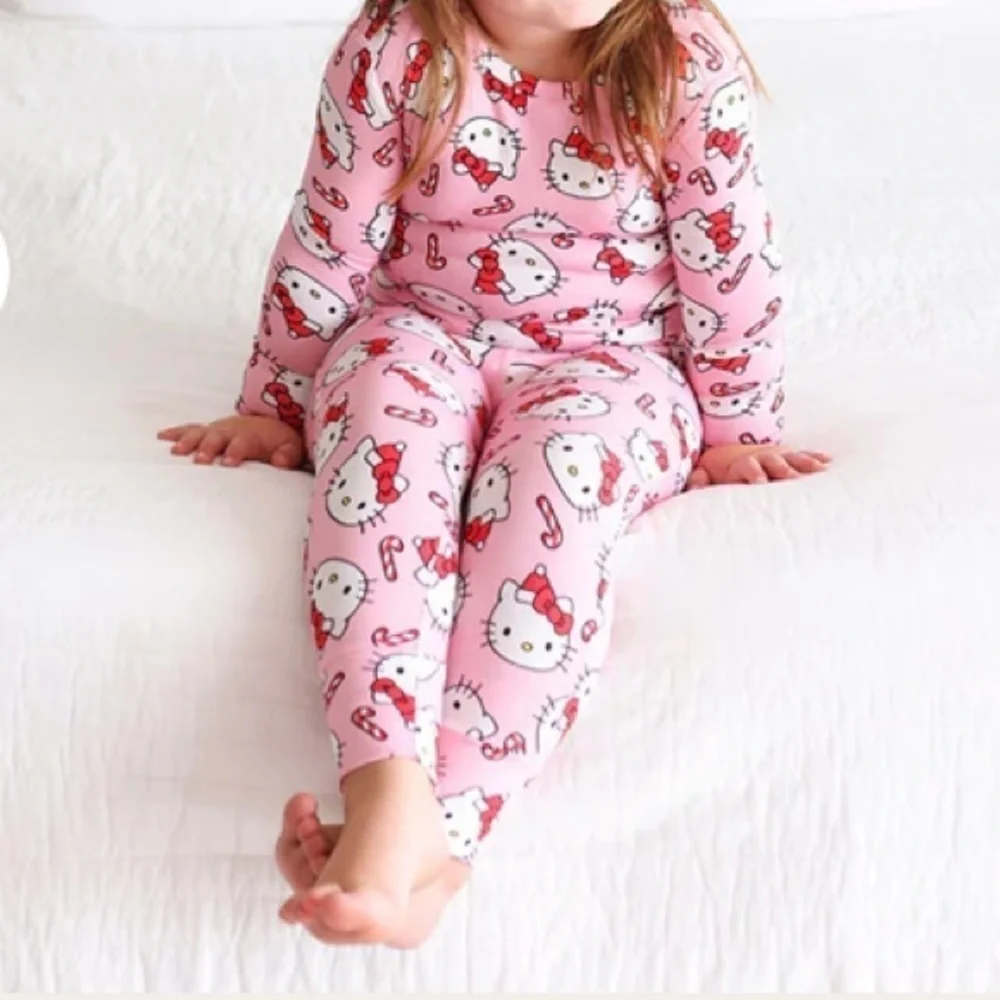 NEW Posh Peanut HELLO KITTY CANDY CANE LONG SLEEVE CHRISTMAS PAJAMAS